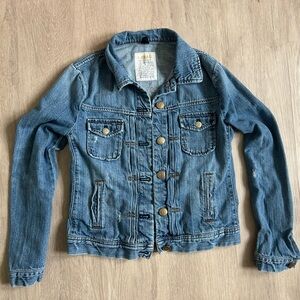 J. Crew Nolita Distressed Blue Jean Jacket XS